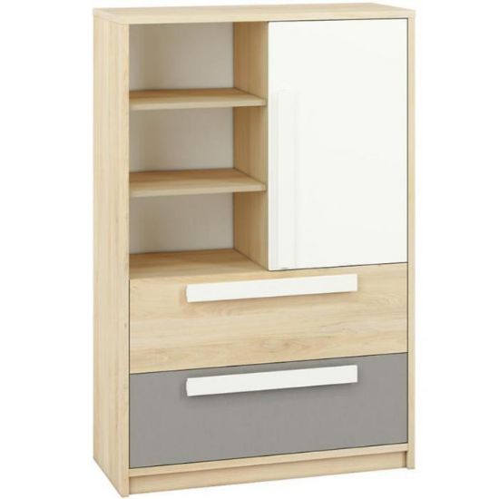 Obrazek Komoda 07 Drop Buk Fjord/Biały/Szara Platyna