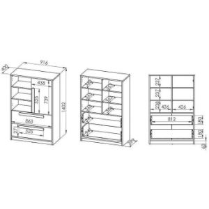 Obrazek Komoda 07 Drop Buk Fjord/Biały/Szara Platyna