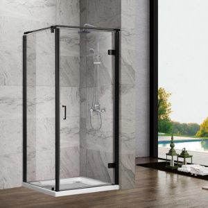 Obrazek Kabina kwadratowa maja 90x90x190czarny profil