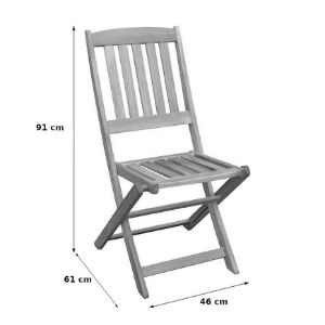 Obrazek Krzesło ogrodowe drewniane składane