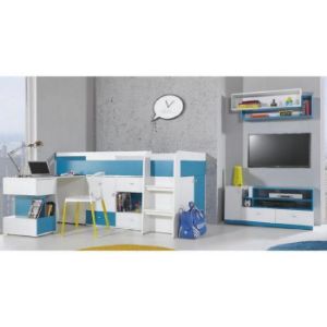 Obrazek Szafa Mobi Mo-2 biały/turkus