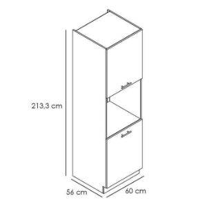 Obrazek Szafka kuchenna Denis d60pk mv 2133 pl czarny mat/biały 