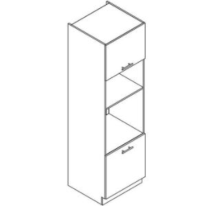 Obrazek Szafka kuchenna Denis d60pk mv 2133 pl czarny mat/biały 