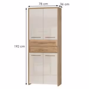 Obrazek Szafa 4d2s Gala V42 Pacific Walnut/Beige