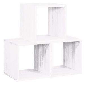 Obrazek Skrzynka box i otwarta sosna bejca biała