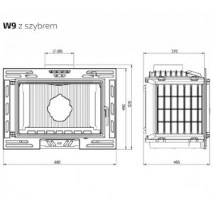 Obrazek Wkład kominkowy W9 A 9.8KW EKO