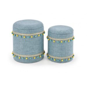 Obrazek Zestaw Puf Zuza jasny niebieski