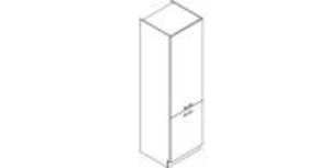 Obrazek Szafka kuchenna Denis d60lo 2133 pl 2fr czarny mat/biały 