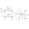 Obrazek Zestaw stół i krzesła Fabian 1+6 ST723 IV 180x90+50 KR723 biały mat Casablanc