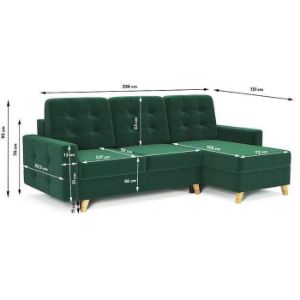 Obrazek Narożnik z funkcją spania Vegas Fuego 162 drewno naturalne uniwersalny