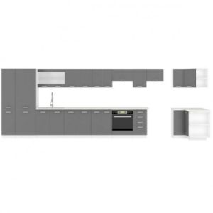 Obrazek Kuchnia Sonia szary/połysk 180 z blatem
