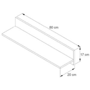 Obrazek Półka Nero 12 80 – Czarny Mat