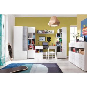 Obrazek Biurko Sigma Si10 Biały Lux/Beton