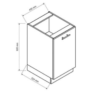 Obrazek Szafka kuchenna Max D45 Pl czarny
