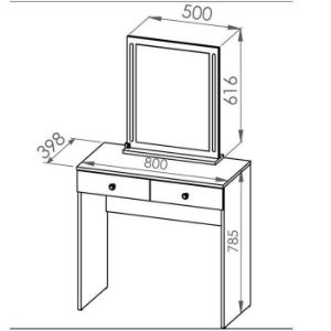 Obrazek Toaletka Bijou 01 biały