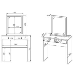 Obrazek Toaletka Bijou 01 biały