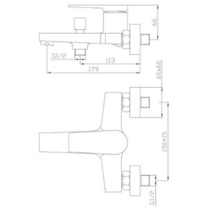 Obrazek Bateria wannowa Midnight Black/ Gold Rose