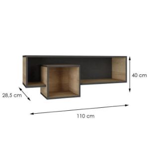 Obrazek Półka Nano Na12 Dąb Riviera/Grafit