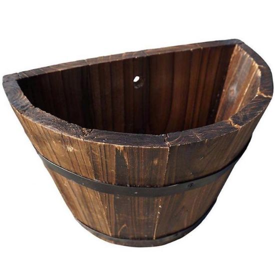 Obrazek Drewniana doniczka 24x13,5x17,5 cm