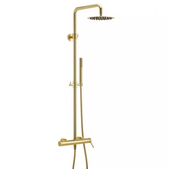 Zestaw prysznicowy Rain złoty połysk arex.1281gl