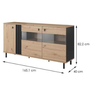 Obrazek  Komoda Madis E Dąb Artisan/Antracyt 