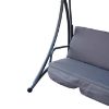Obrazek Huśtawka ogrodowa szara z poduszką
