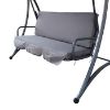 Obrazek Huśtawka ogrodowa szara z poduszką