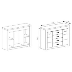 Obrazek Komoda 2d4s Indianapolis I7 Jesion Jasny