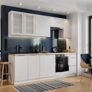 Obrazek Szafka kuchenna Denis d60pc pl biały satyna mat/biały 