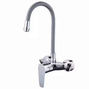 Obrazek Bateria zlewozmywakowa ścienna Porto szara