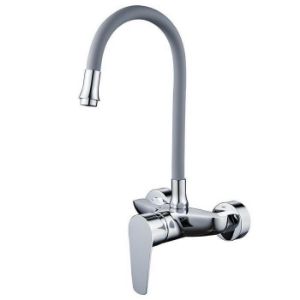 Obrazek Bateria zlewozmywakowa ścienna Porto szara