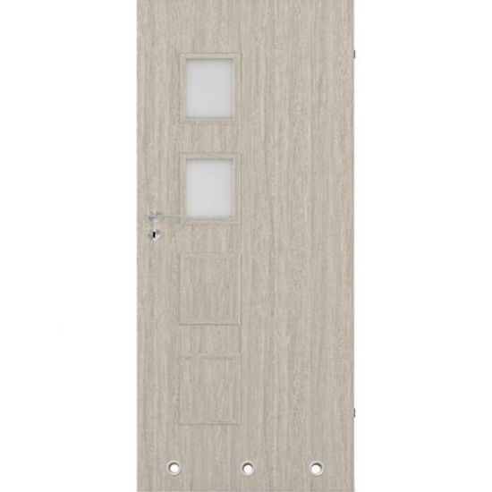Obrazek Drzwi wewnętrzne Dallas 2x4 60 P wiąz skandynawski / WC + tuleje wentylacyjne