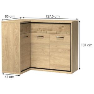 Obrazek Komoda Narożna Deska M15* Odbicie Mediolan Natural Hikora