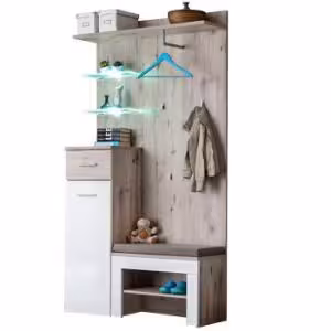 Obrazek Garderoba Gustavo I + poduszka Dąb Wellington/biały