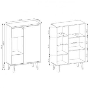 Obrazek Witryna Primo PWT90 dąb riviera