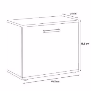 Obrazek Szafka Na Buty Justus 05 White/Oak Artisan