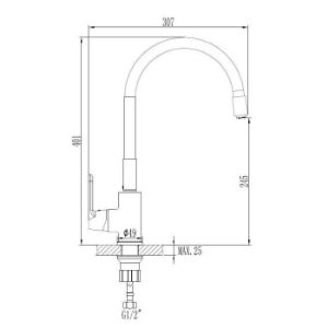 Obrazek Bateria zlewozmywakowa Joga Plus czarna