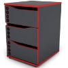 Obrazek Komoda Matrix 40 3s grafit/czerwony
