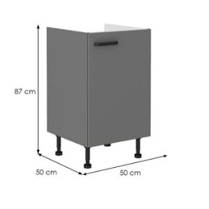 Obrazek Szafka kuchenna NESSA antracyt 50zl 1f bb