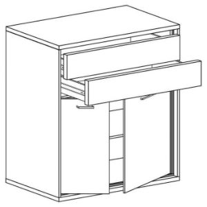 Obrazek Komoda M6 Mediolan Natural Hikora 