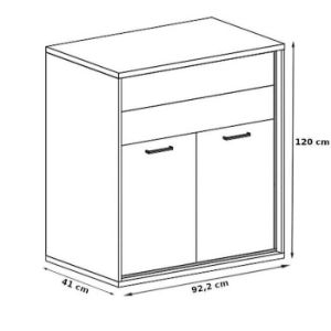 Obrazek Komoda M6 Mediolan Natural Hikora 