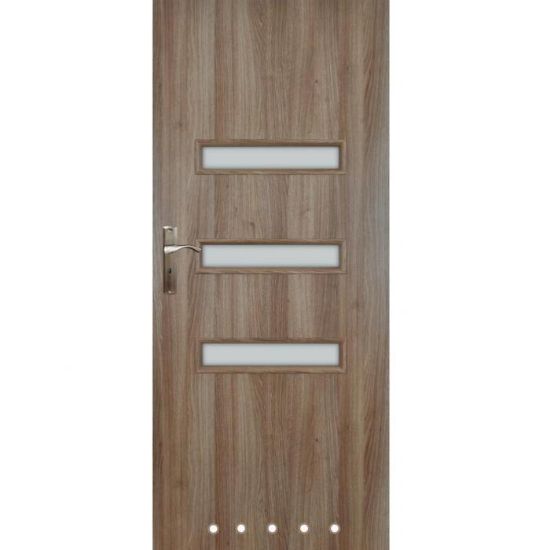 Obrazek Drzwi wewnętrzne Centur 90 P Dąb bursztynowy/ WC + tuleje wentylacyjne