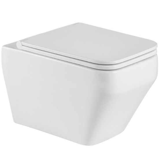 Obrazek Miska zawieszana bezkołnierzowa Loris z deską w-o