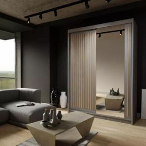 Obrazek Szafa Royal 150 Szara/Lamela Wotan