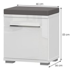 Obrazek Szafka Na Buty Piano K1 Biały Połysk