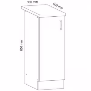 Obrazek Szafka kuchenna Sycylia  D30 biały/dąb lancelot