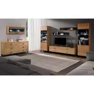 Obrazek Szafa 1 John dąb lefkas/czarny