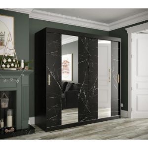 Obrazek  Szafa Marmur Pole 200 Czarny/Marmur Czarny 