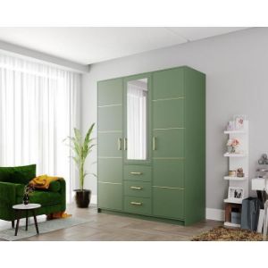 Obrazek Szafa Bali D3 Butelkowa Zieleń/Lustro