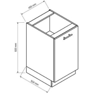 Obrazek Szafka kuchenna Denis d45 pl dąb london/biały 